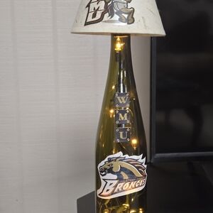WMU Broncos Decorative Bottle Lamp